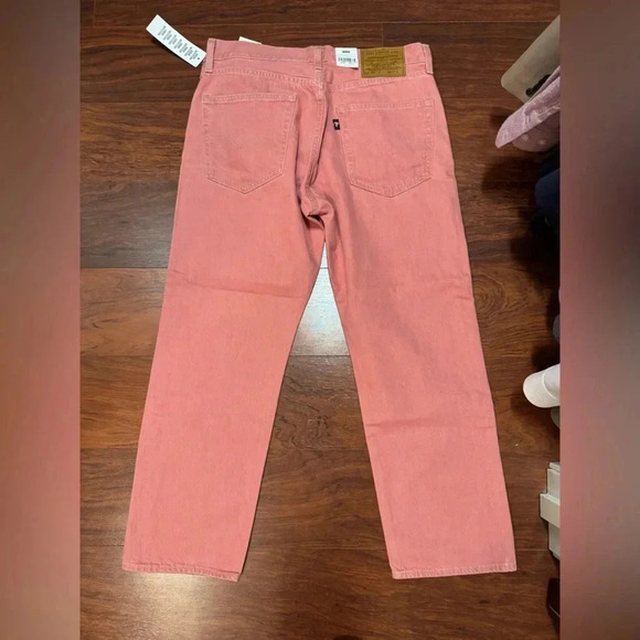 Levi's 551z Jeans Men 32, Adult Casual Pink Outdoors Pocket Button Straight Fit - Picture 4 of 11